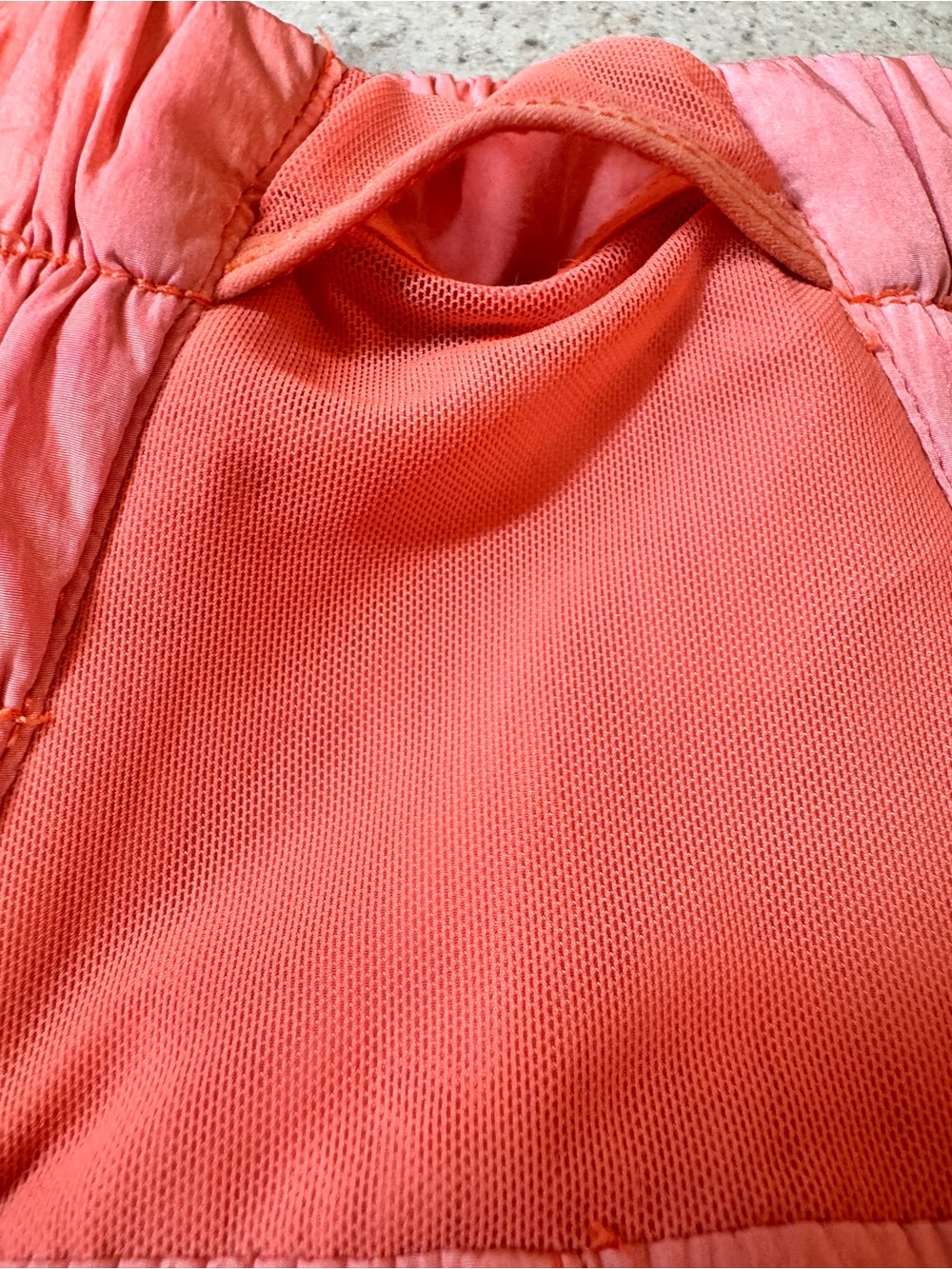 FP Movement The Way Home Shorts Neon Coral Smocked Waist Running Shorts Size S - Picture 6 of 6